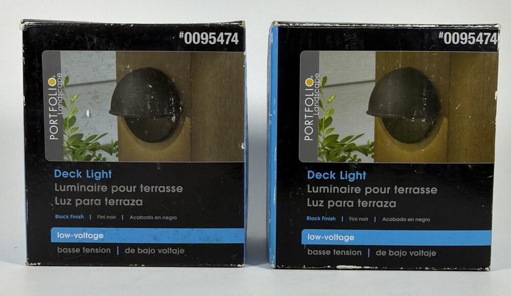 Set Of 2 Portfolio Outdoor Low Voltage Deck Light 0095474 - New